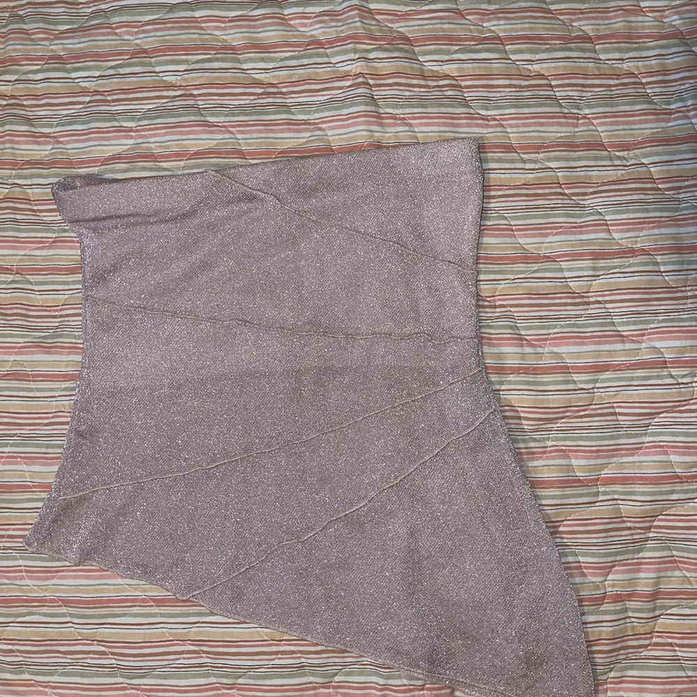 Rave Shimmering Lavender Asymmetrical top